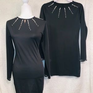 Forever 21 black silk dress  Medium